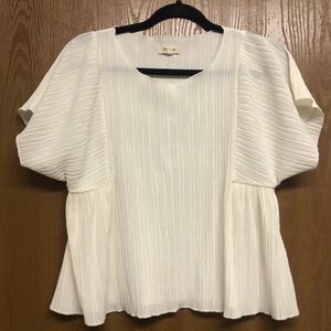 Madewell Top | Madewell White Blouse | Small